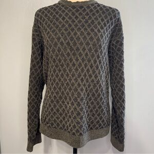 Vintage Lord & Taylor Wool Blend Green Crew Neck Sweater‎ Size Large